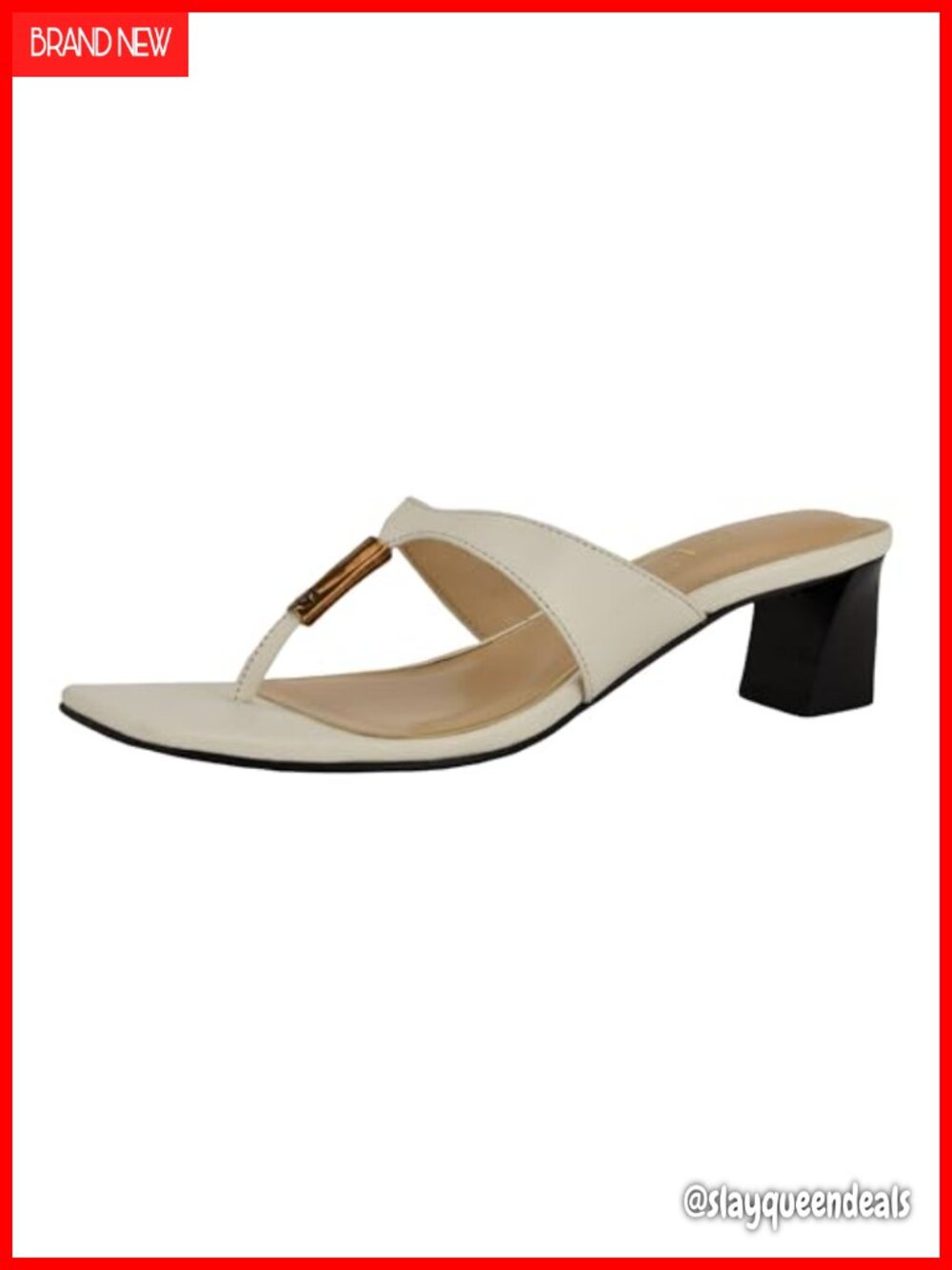Square Toe Slide Heeled Sandals Slip On Casual